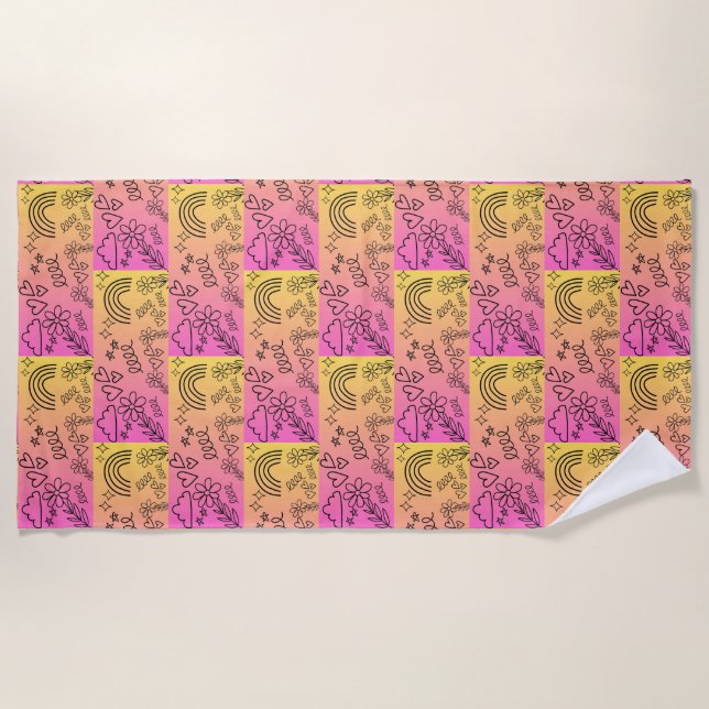 Serviette De Plage motif (Devant)