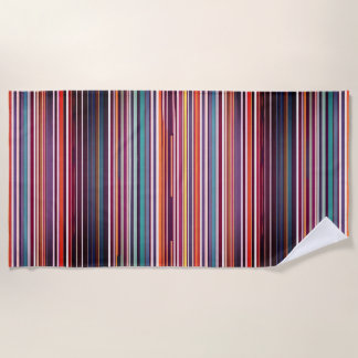 Serviette De Plage Motif à rayures verticales inspiré de l'Art Déco