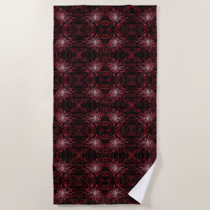 Serviette De Plage Motif Abstrait de Taches de Roses et Rouges
