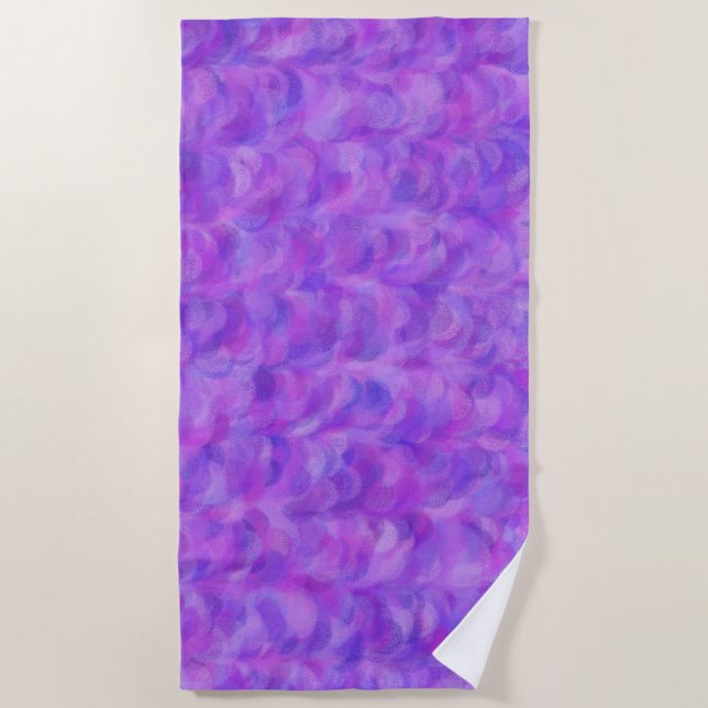 Serviette De Plage Motif abstrait sans couture rose violet (Devant)