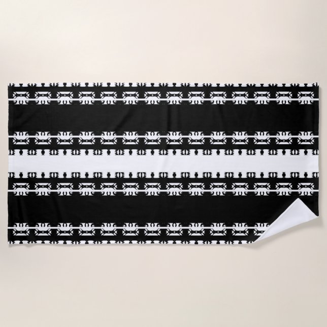 Serviette De Plage Motif africain Ebony Rhythm  (Devant)