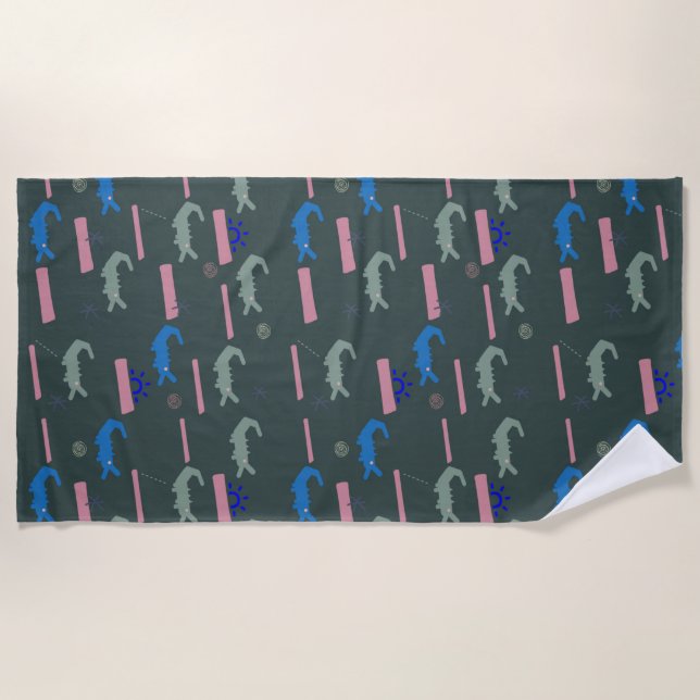 Serviette De Plage Motif Alligator (Devant)