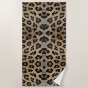 Serviette De Plage Motif animal à motif de fourrure de léopard tendan