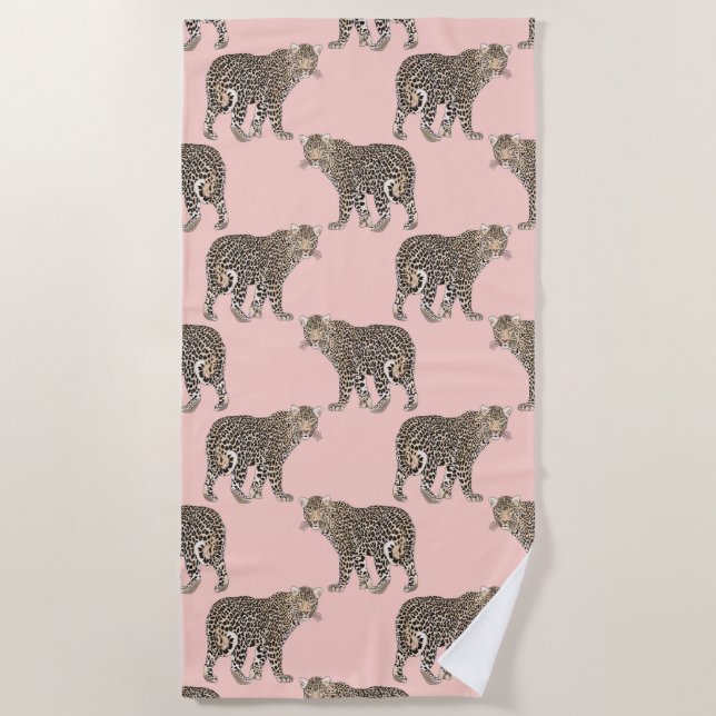 Serviette De Plage Motif animal chic et branché Leopard (Devant)