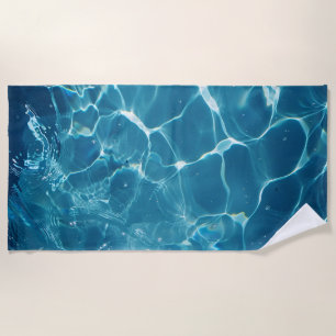 Serviette De Plage Motif aquatique Aqua Blue Pool