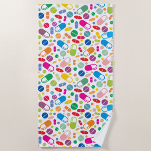 Serviette De Plage Motif au néon coloré de drogue