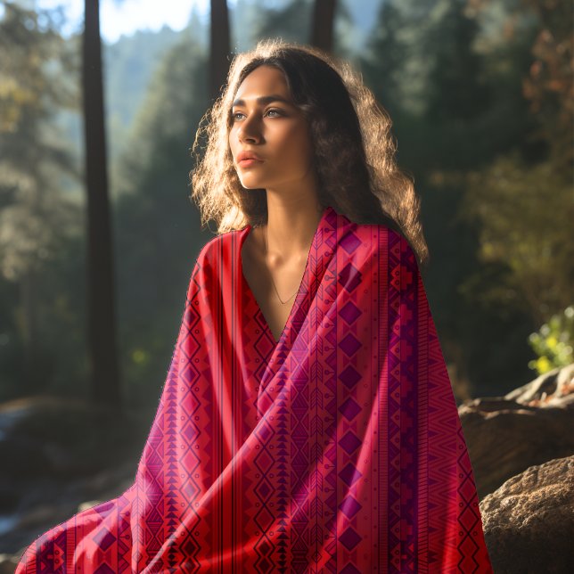 Serviette De Plage Motif aztèque rouge (Créateur téléchargé)