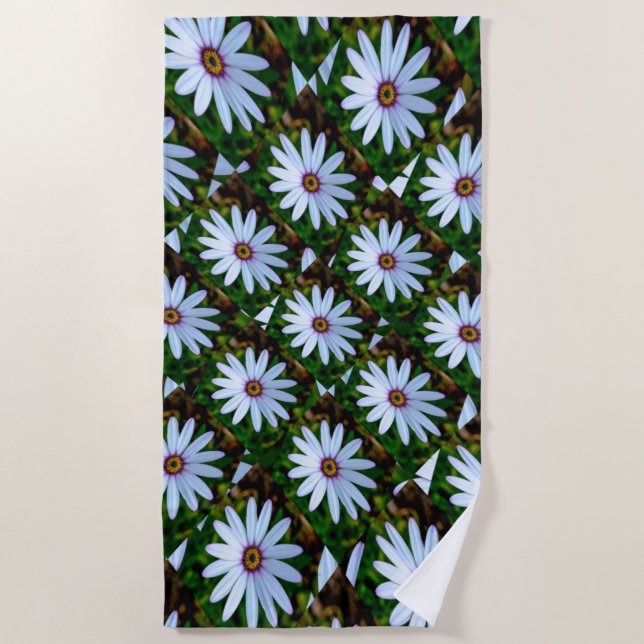 Serviette De Plage Motif blanc (Devant)