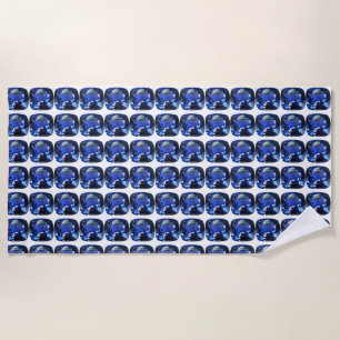 Serviette De Plage Motif bleu