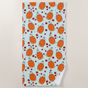 Serviette De Plage Motif canadien de sirop d'érable