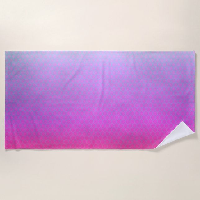 Serviette De Plage Motif Cat Eye Dégradé (Devant)