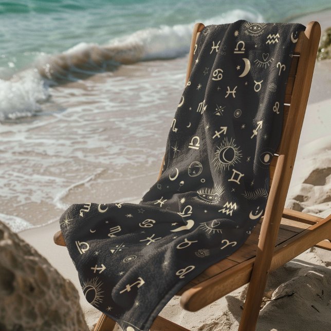 Serviette De Plage Motif Céleste Mystique sans couture (Créateur téléchargé)