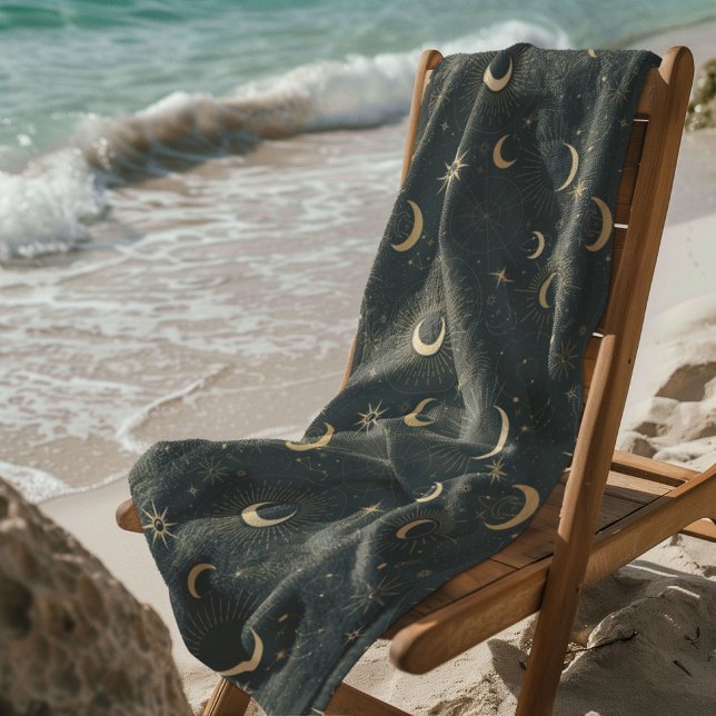 Serviette De Plage Motif Céleste Mystique sans couture (Créateur téléchargé)