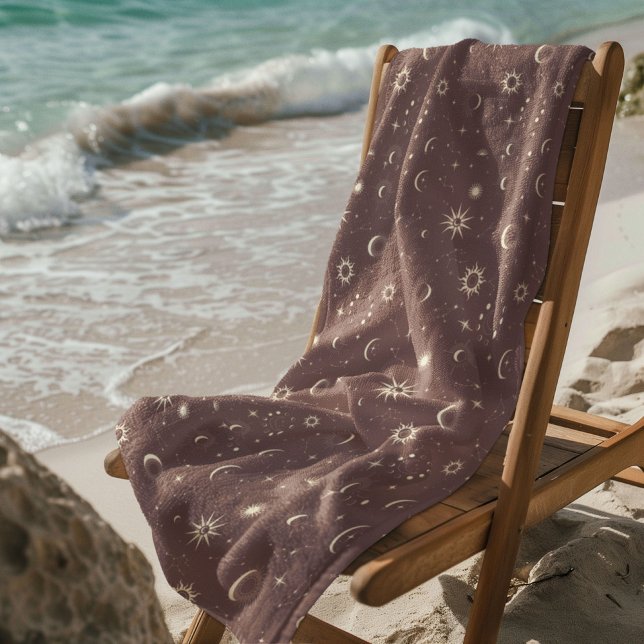 Serviette De Plage Motif céleste mystique sans couture (Créateur téléchargé)