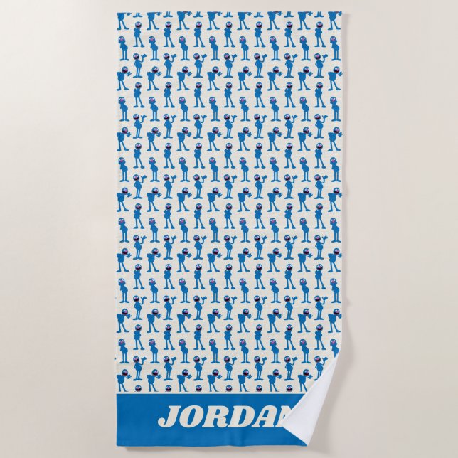 Serviette De Plage Motif Cute Grover (Devant)