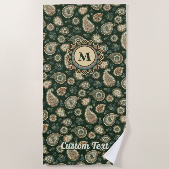 Serviette De Plage Motif Cypress Paisley (Devant)