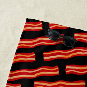 Serviette De Plage Motif de Bacon savoureux