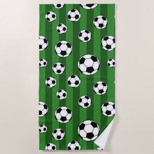 Serviette De Plage Motif de balle de football pour enfants sur les ba