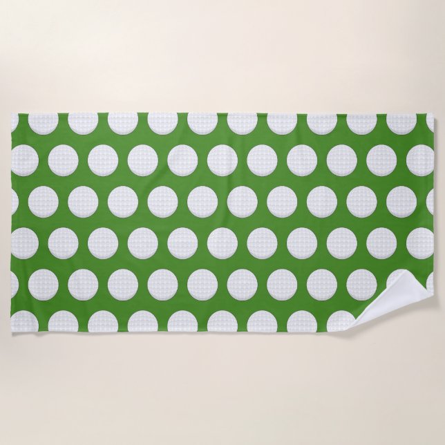 Serviette De Plage Motif de balle de golf (Devant)