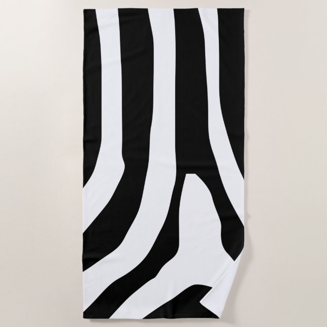 Serviette De Plage Motif de bandes d'impression Zebra (Devant)