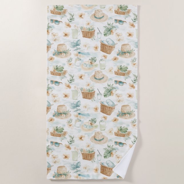 Serviette De Plage Motif de brise marine (Devant)