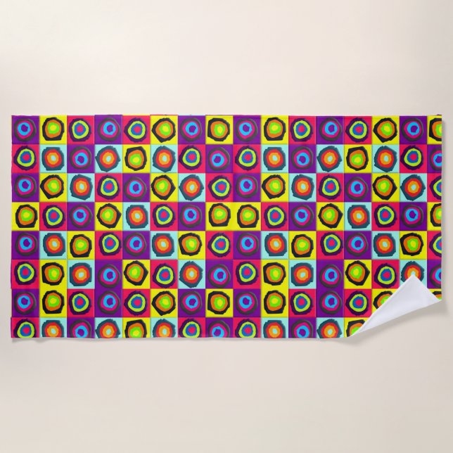 Serviette De Plage motif de cercles  (Devant)