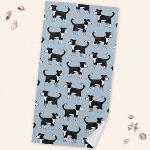 Serviette De Plage Motif de chien de berger colley de la frontière ga