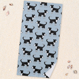 Serviette De Plage Motif de chien de berger colley de la frontière ga