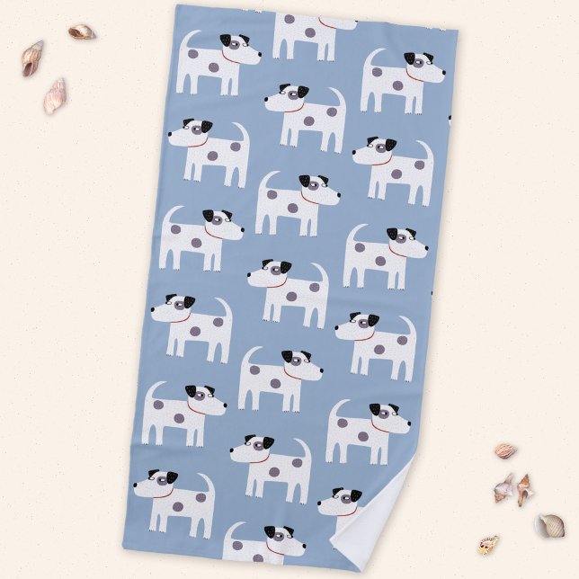 Serviette De Plage Motif de chien Terrier Jack Russell Parson (Parson Jack Russell Terrier dog fun animal art beach towel)