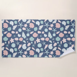 Serviette De Plage motif de coquillages