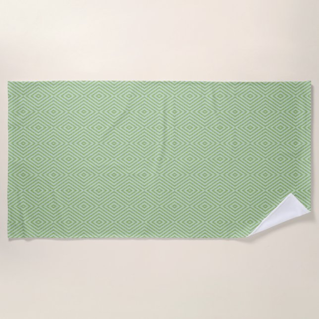 Serviette De Plage Motif de courge à rayures vertes (Devant)