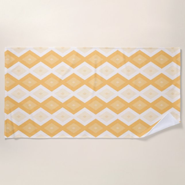 Serviette De Plage Motif de diamant jaune (Devant)