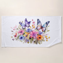 Motif de fleurs de papillon