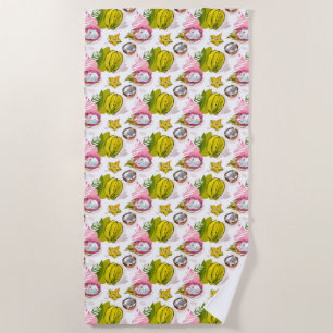 Serviette De Plage Motif de fruit texturisé par carte blanche