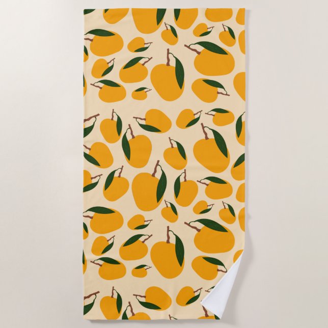 Serviette De Plage Motif de fruits d'été Mango (Devant)