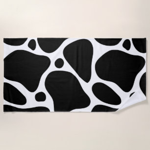 Serviette De Plage Motif de girafe noir et blanc