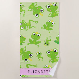 Serviette De Plage Motif de grenouille, Grenouille verte, Prince de g