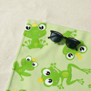 Serviette De Plage Motif de grenouille, Grenouilles mignonnes, Grenou
