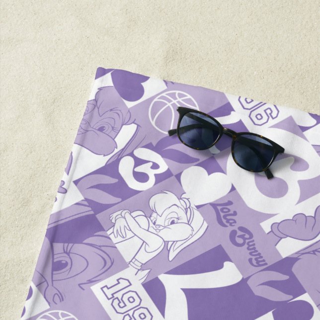 Serviette De Plage Motif de grille Lola '96 (En situation)