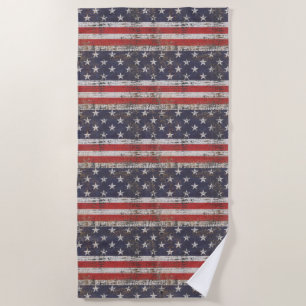 Serviette De Plage Motif de Grunge Patriotique