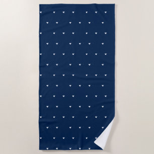 Serviette De Plage Motif de homard bleu marine