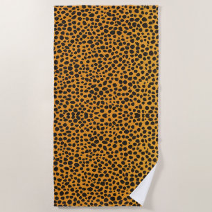 Serviette De Plage Motif de la peau d'animal des points de panthère