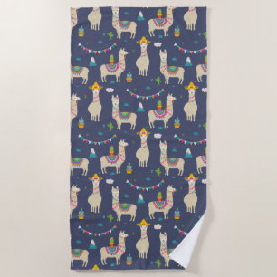 Serviette De Plage Motif de lama de célébration