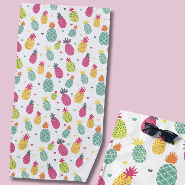 Serviette De Plage Motif de l'ananas tropical (Pineapple beach towel)