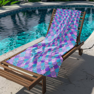 Serviette De Plage Motif de lunettes de sirène colorées