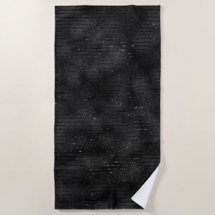 Serviette De Plage Motif de luxe en faux parties scintillant noir