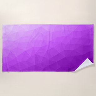 Serviette De Plage Motif de maillage géométrique dégradé de lavande v