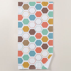 Serviette De Plage Motif de module de ruche d'abeille