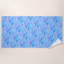 Motif de pétale de fleur peint chic cerulean
