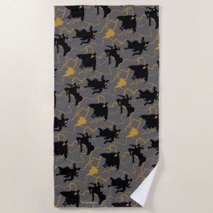 Serviette De Plage Motif de silhouette Black Adam Lightning